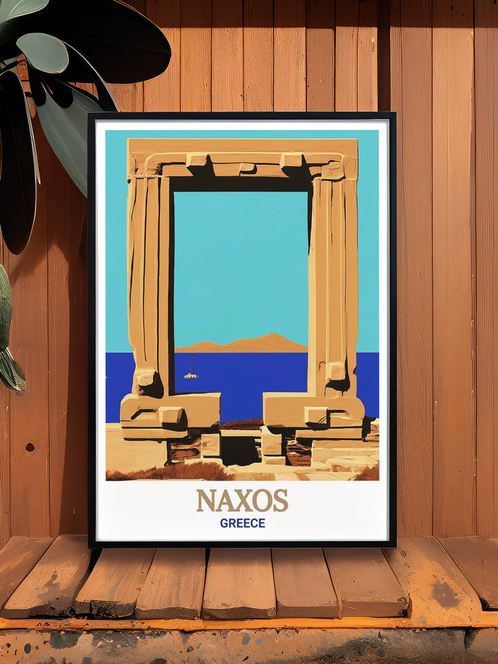 Naxos Art Print featuring the Portara in Naxos Greece a captivating artwork that blends the beauty of ancient history with modern decor perfect for anyone looking to bring the magic of the Mediterranean into their home with this elegant and timeless piece