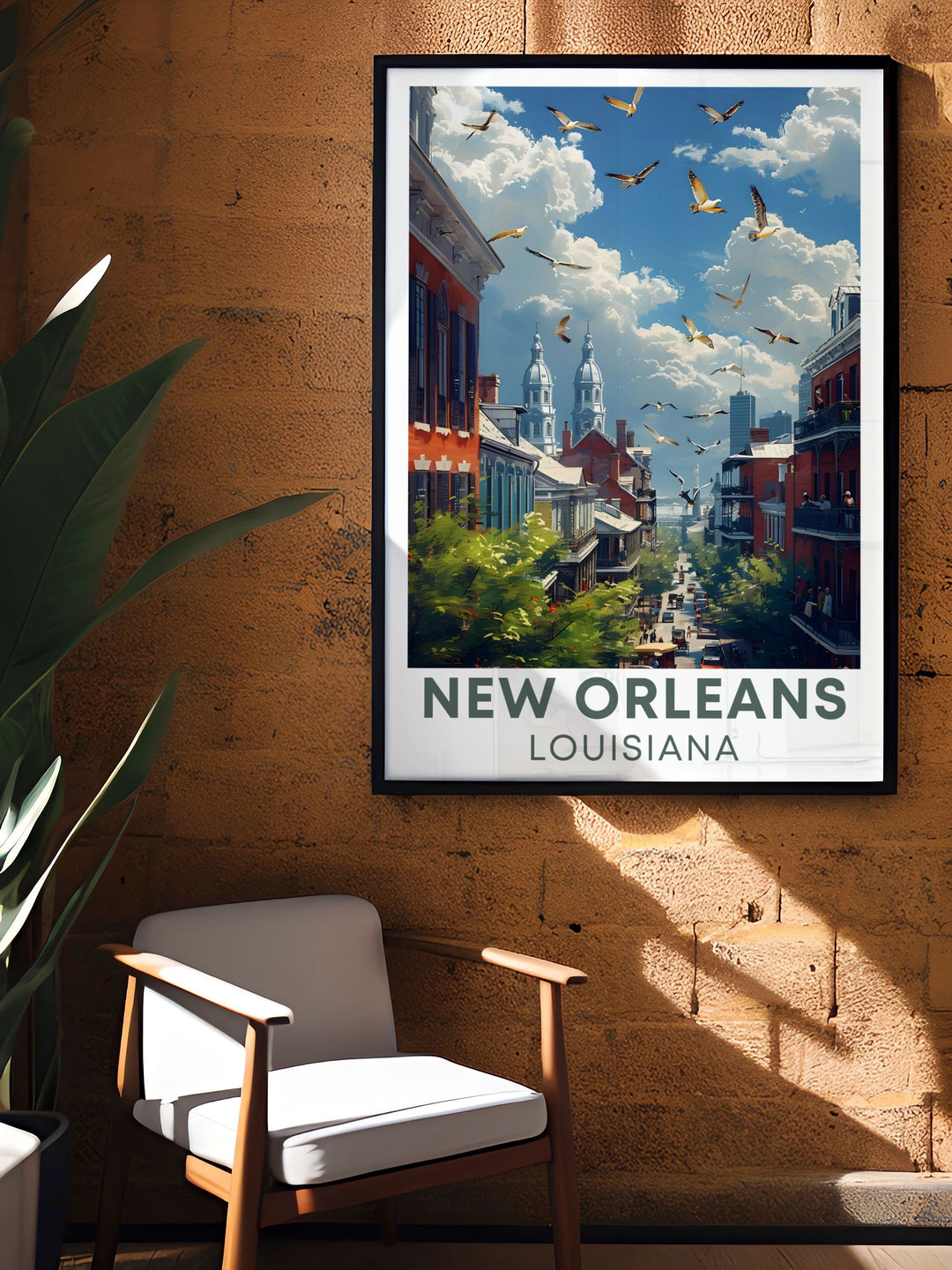 Charming The French Quarter travel print featuring the lively streets of New Orleans making it an excellent choice for home decor or as a thoughtful gift for those who cherish memories of their Louisiana travels