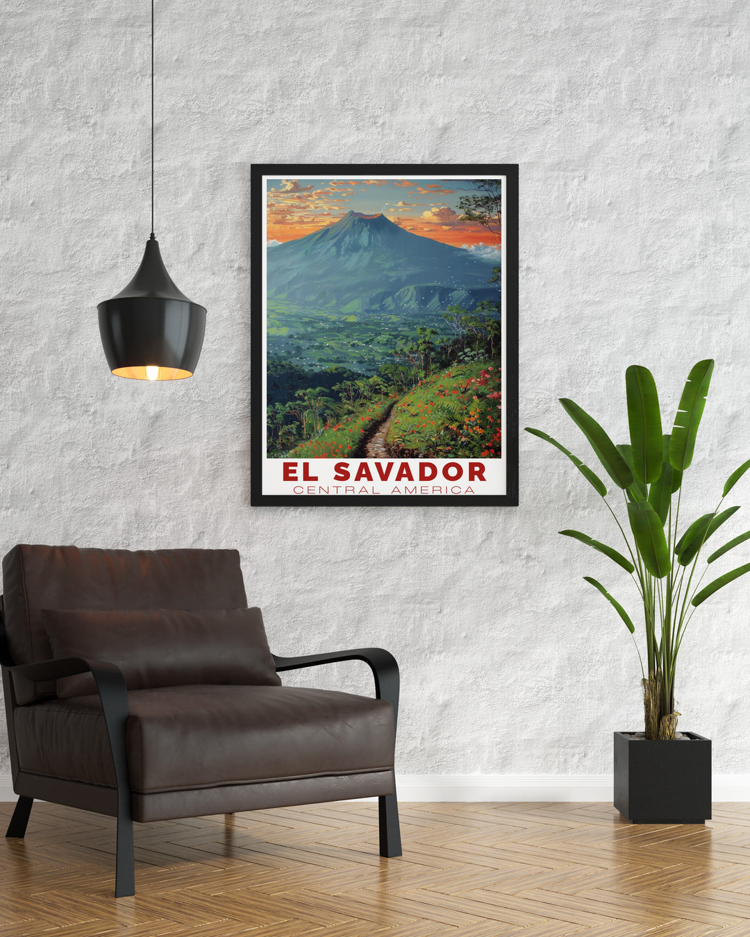 El Boquerón National Parks breathtaking crater comes to life in this El Salvador travel print. The rich colors and intricate details make it a standout piece for those who love Central American landscapes and want to bring a touch of natures beauty into their space.