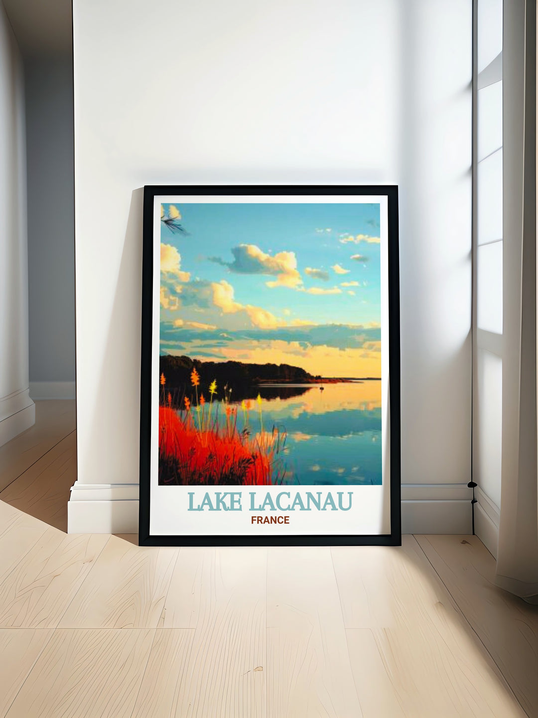 Lake Lacanaus serene waters and the natural beauty of Réserve Naturelle de lÉtang de Cousseau are captured in this art print. Its a wonderful reminder of Frances iconic landscapes and a perfect way to bring a sense of tranquility to your home.