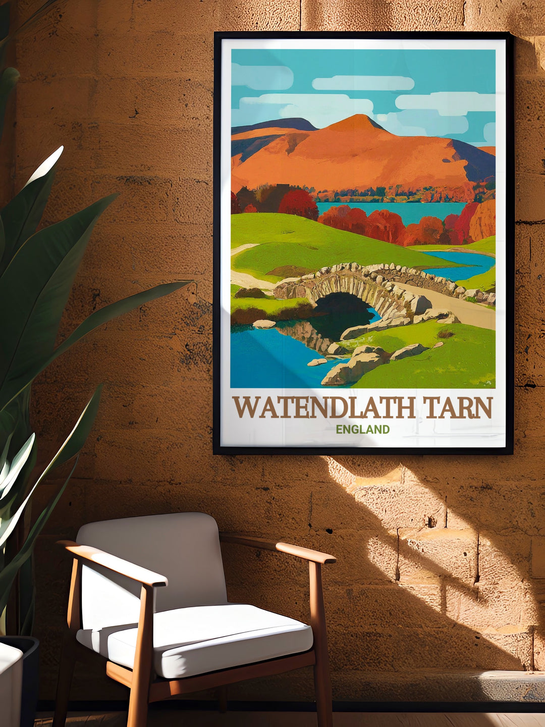 Ashness Bridge captured in a stylish Lake District Framed Print with images of the iconic Packhorse Bridge and serene Borrowdale for an elegant wall decoration