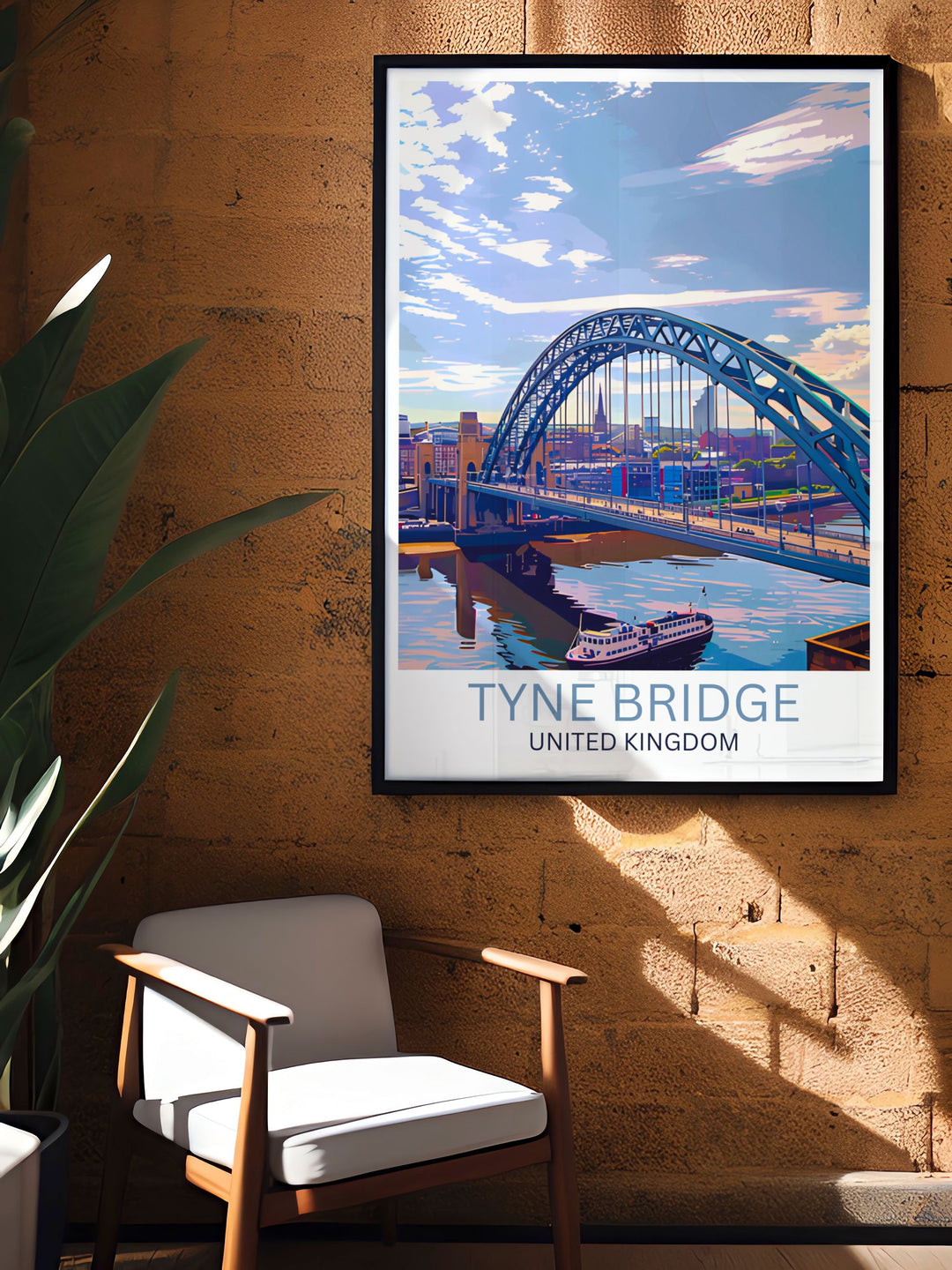 Framed Print of Tyne Bridge capturing the beauty of Newcastle Upon Tyne and Gateshead. The detailed design of this architecture print makes it a perfect wall art for those who appreciate the citys landmarks and wish to bring a piece of Newcastle into their home