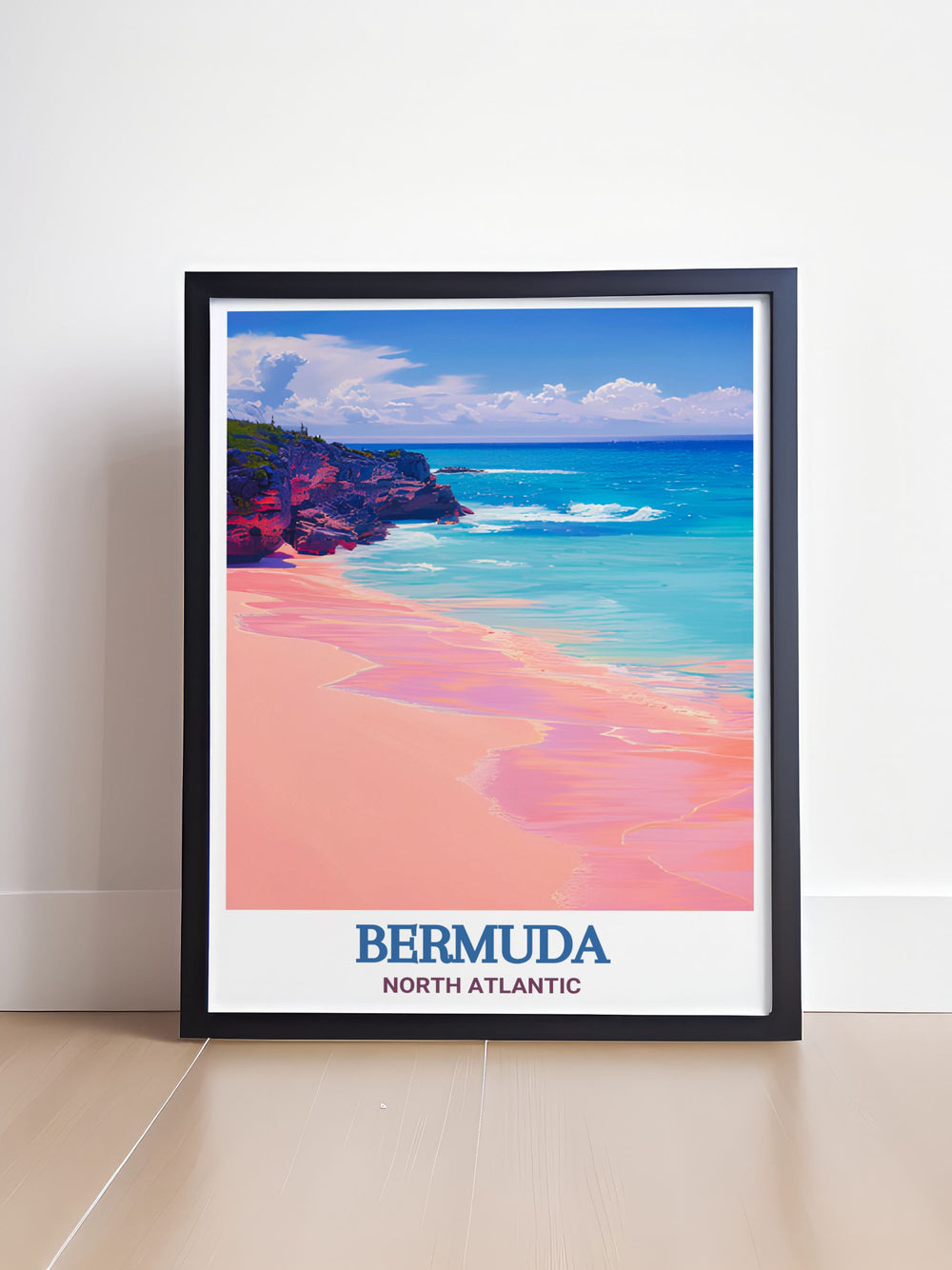 Stunning Horseshoe Bay Beach Framed Print featuring an exquisite view of Bermudas famous beach perfect for elegant home decor and enhancing any living space with tropical charm