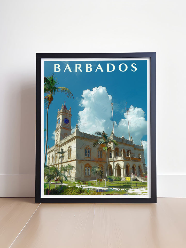 Barbados vintage poster showcasing the timeless beauty and rich cultural heritage of the island, with classic designs and vibrant colors that evoke a sense of nostalgia and charm.