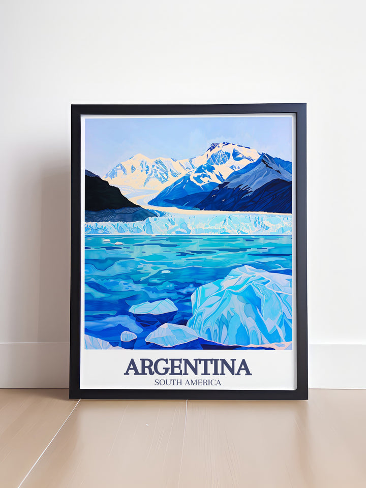 Beautiful Perito Moreno Glacier, Los Glaciares National Park prints highlighting the glaciers impressive ice formations and surrounding natural beauty. These Argentina prints are perfect for nature lovers and those who want to bring a piece of the outdoors into their living space.