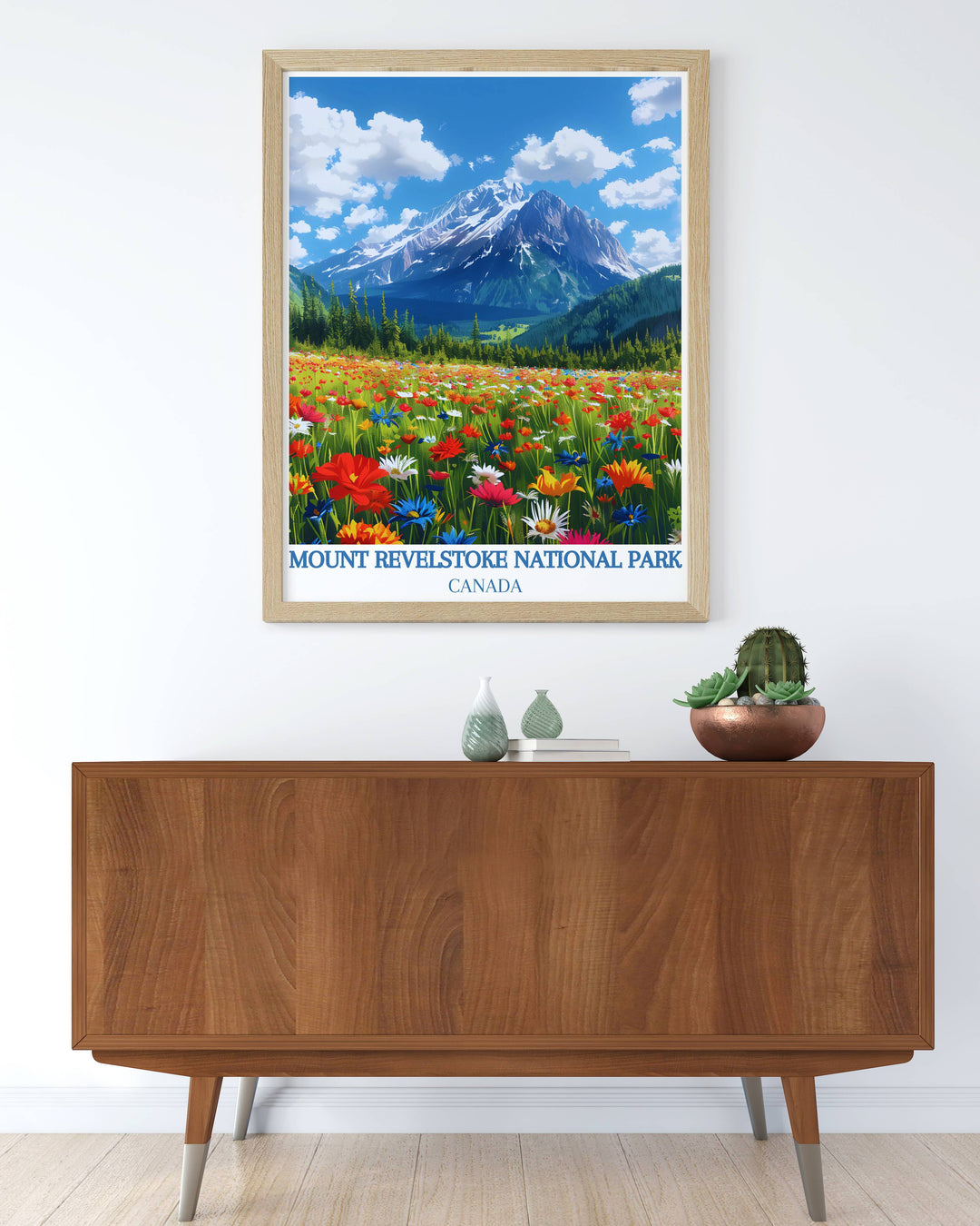 Mount Revelstoke Summit artwork captures the essence of the Rocky Mountains. Featuring scenes from Banff National Park and Revelstoke, this modern decor piece offers a blend of elegance and adventure, perfect for enhancing your living space.