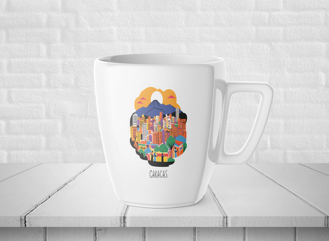 This Caracas mug combines artistic beauty and practicality with detailed designs inspired by the city. Dishwasher-safe and crafted from high-quality ceramic, it is perfect for hot beverages and makes an excellent gift or keepsake for fans of Caracas’s iconic charm.