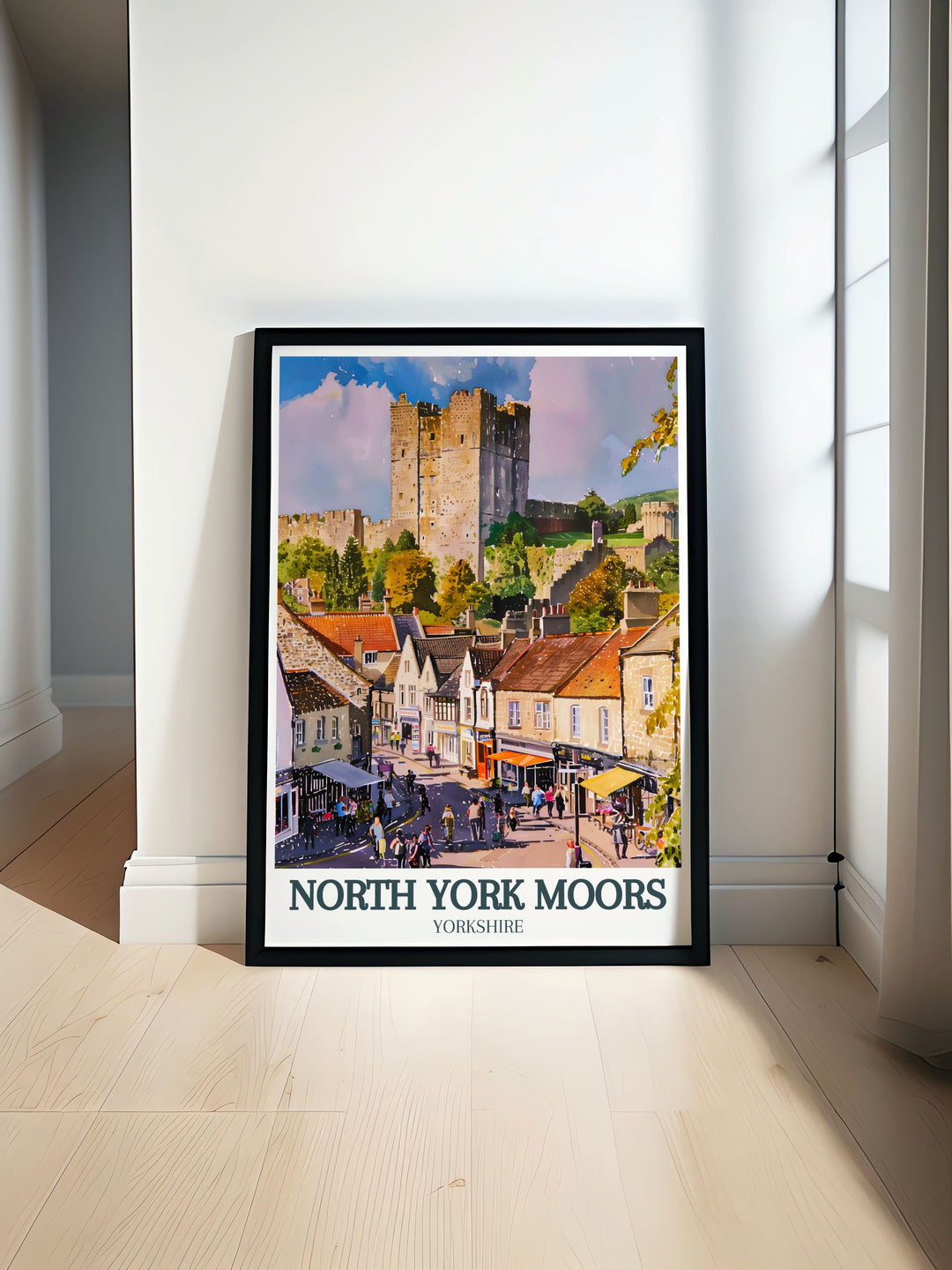 Immerse yourself in the beauty of Yorkshire with our North York Moors national park prints featuring Helmsley and Helmsley Castle print perfect for stunning living room decor or elegant home decor with modern prints and framed prints.