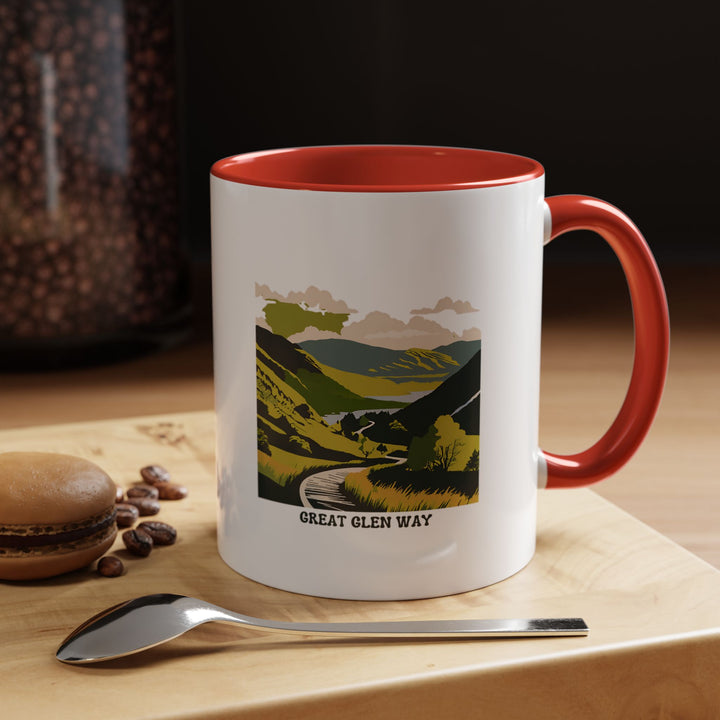 A beautifully designed Great Glen Way mug that celebrates the beauty of Scotland’s hiking trail. Ideal for coffee and tea lovers, this ceramic mug features vibrant artwork and is both dishwasher-safe and microwave-safe for everyday use.