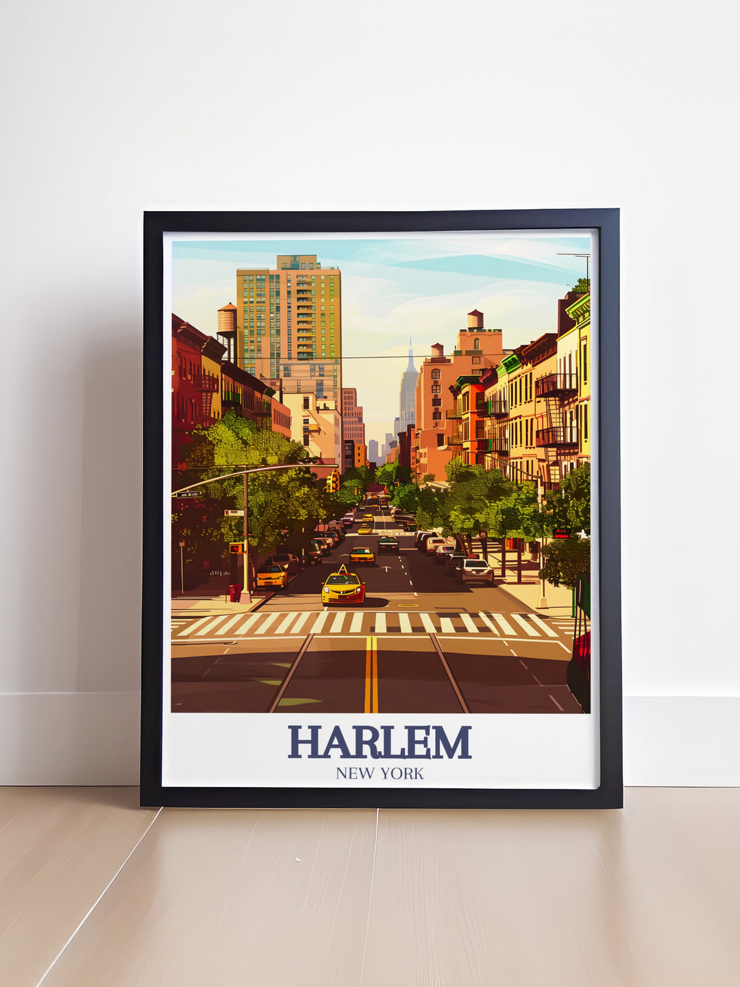 Celebrate the architecture and culture of Harlem with this framed art print. From 155th Street to the heart of Manhattan, this artwork reflects the unique identity of this historic New York neighborhood.