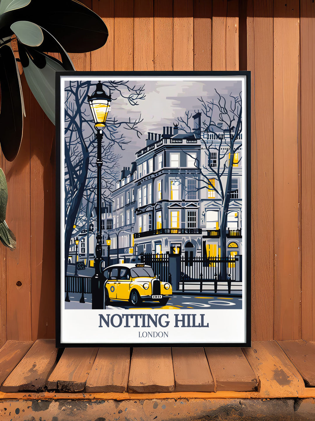 Capture the energy of Londons Notting Hill with this stunning wall print, highlighting Portobello Road and Westbourne Grove. This high quality travel poster is perfect for bringing a sense of adventure and style to your home décor.