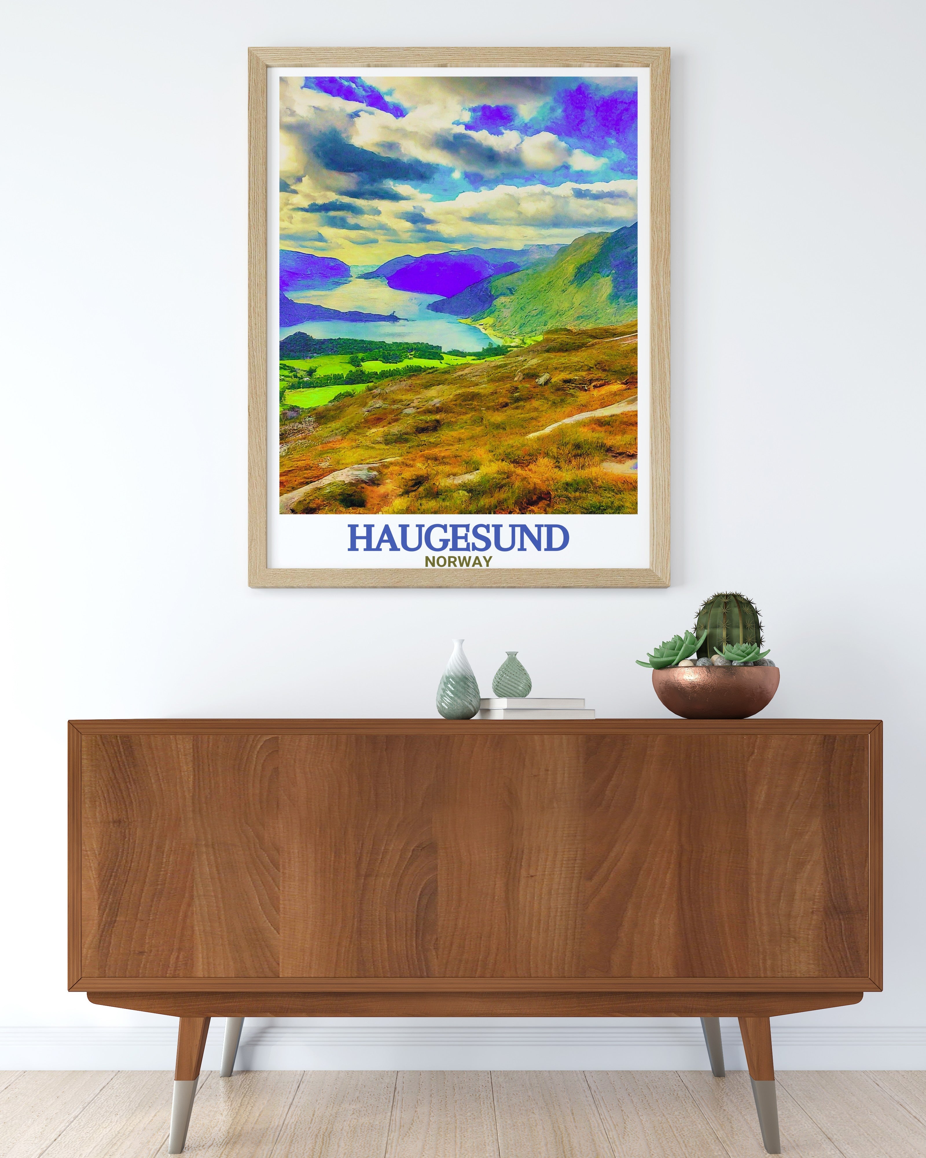 Steinsfjellet North Sea Coast Norway art print featuring stunning coastal landscape with dramatic cliffs and seaside beauty, majestic Nordic poster perfect for sophisticated living rooms and breathtaking Scandinavian interior design inspiration