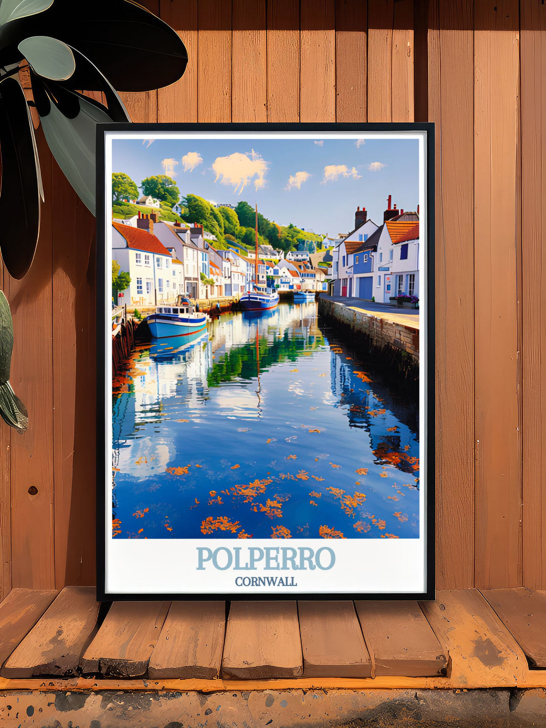 Polperro Harbour stunning prints highlighting the serene beauty of Polperro Cornwall an ideal addition to your living space