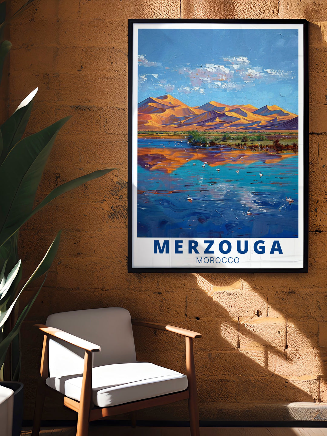 Add a splash of Moroccan culture to your decor with Merzouga Poster and Dayet Srji Lake Modern Prints These pieces are perfect for transforming any room into a space filled with adventure and the exotic beauty of Morocco Ideal for art lovers and travelers alike