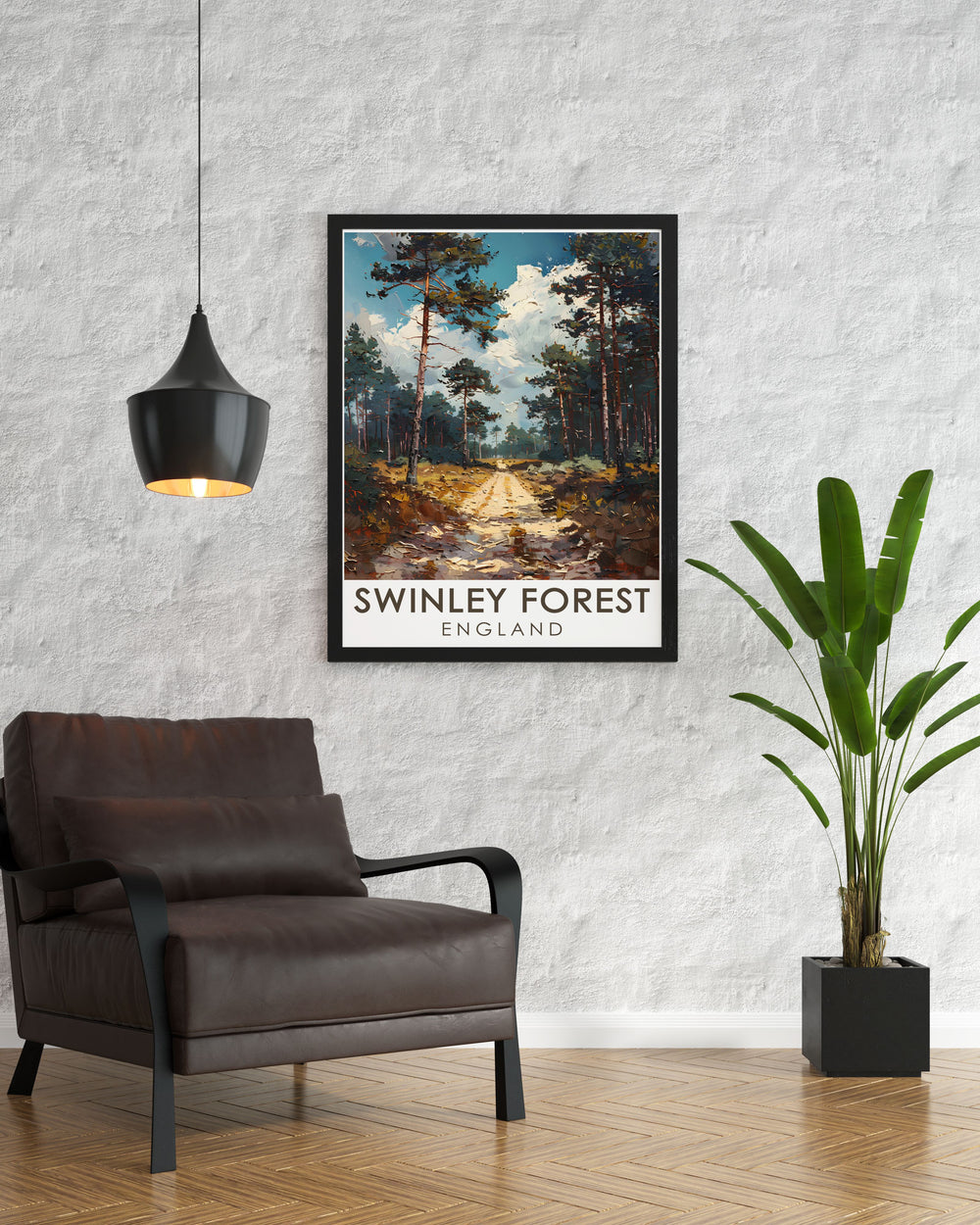 Mountain biking art featuring Swinley Forest Trail and the Tall Pines Area brings the excitement of the outdoors into your living space. This cycling wall art is perfect for bikers who want to showcase their love for mountain biking with modern prints.