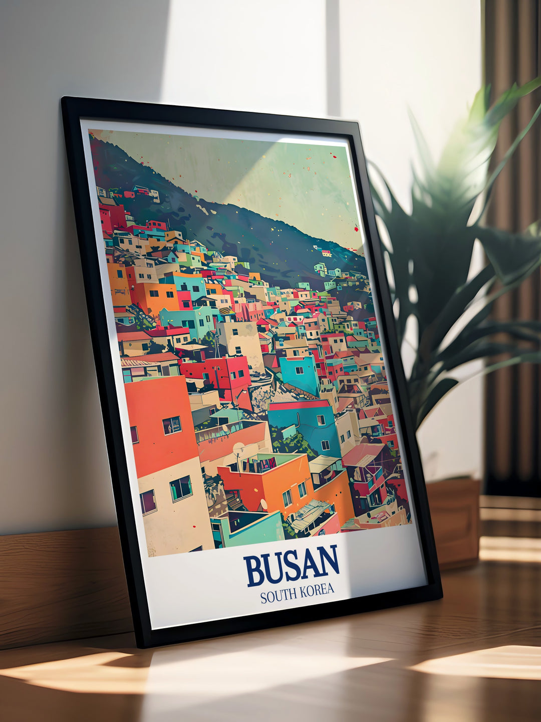 South Korea wall art featuring the picturesque views of Gamcheon Culture Village Gamcheon dong offering a blend of modern decor and traditional charm perfect for adding a touch of Busans vibrant culture to your home.