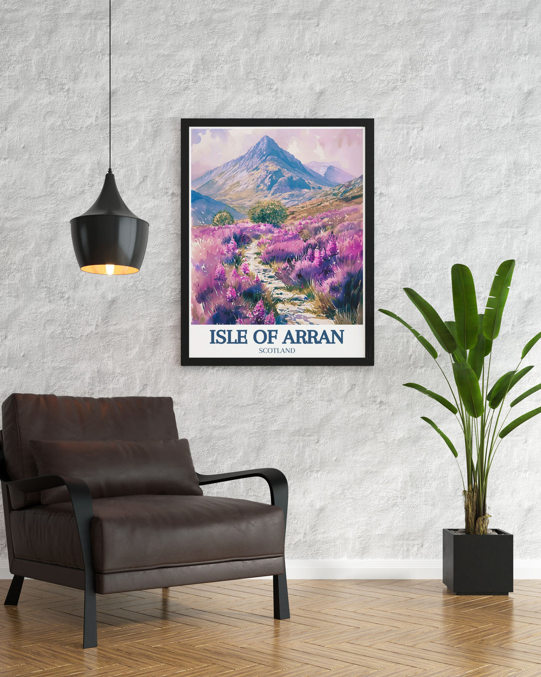 Custom print of Goatfell, capturing the mountains majestic presence and the stunning views from its summit, perfect for adding a touch of Scottish wilderness to your decor.