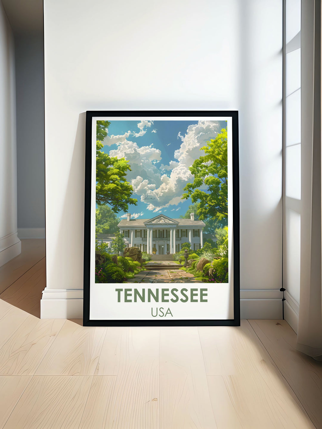 Ryman Auditorium Country Music Art featuring the iconic Nashville Tennessee venue with vibrant colors and intricate details. Perfect for fans of the Grand Ole Opry this Nashville poster makes a great addition to any Country Music Print collection and Graceland Digital home decor.