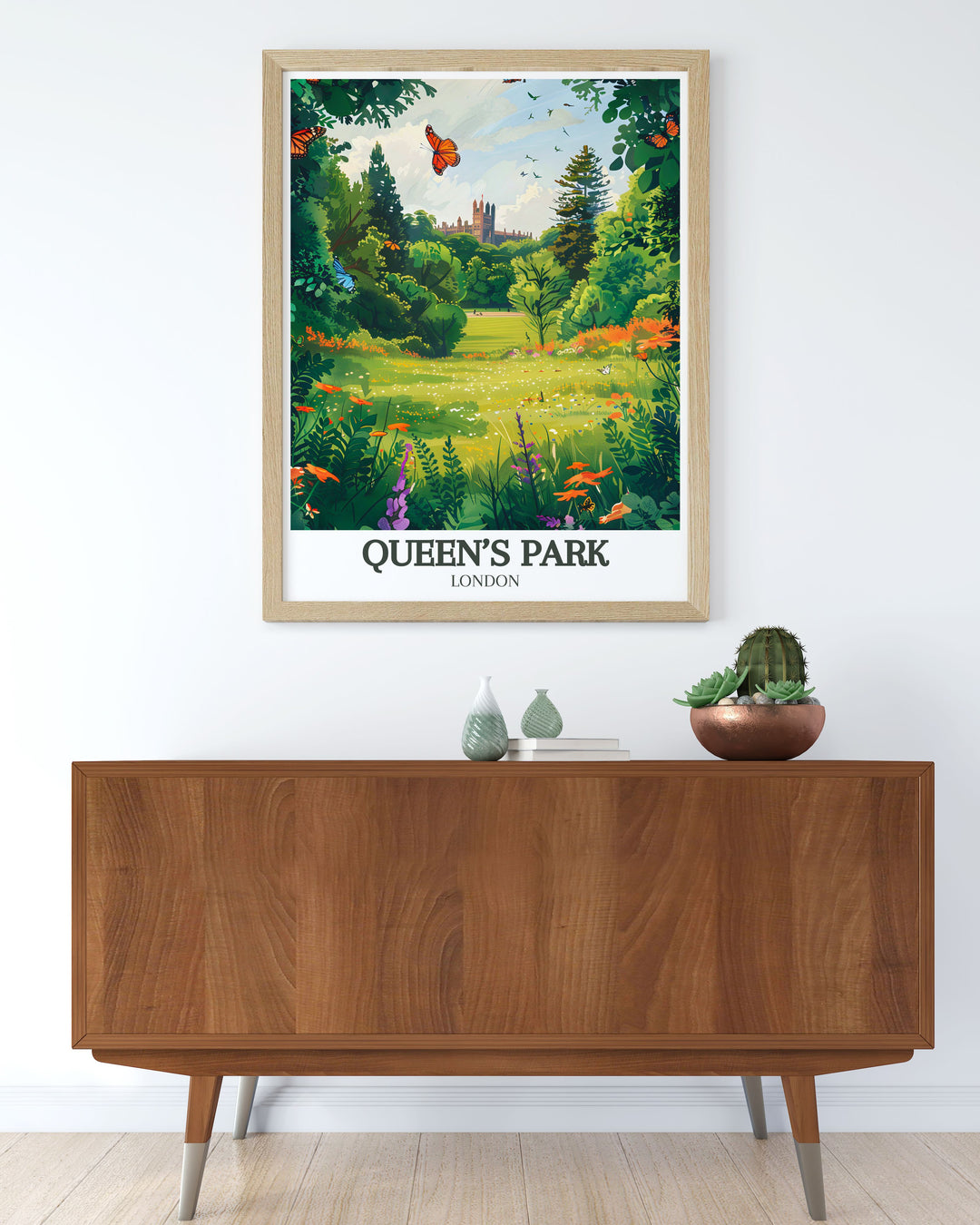 Framed print of Queens Park London featuring the vibrant colors and intricate details of Queens Park Rangers a perfect gift for any London enthusiast and a beautiful piece of home decor