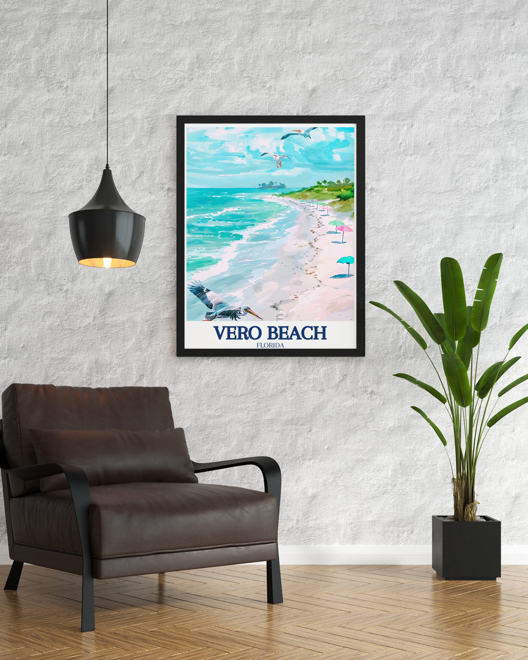 Vero Beach travel print showcases the stunning landscape of Floridas eastern coastline. With its soft colors and tranquil atmosphere, this artwork brings a peaceful and calming touch to your home, making it perfect for coastal décor lovers or as a thoughtful gift.