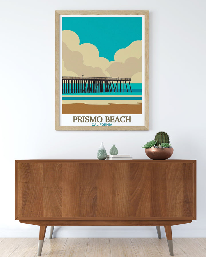Pismo Beach Poster with detailed and vibrant coastal imagery a perfect gift for any occasion Pismo Beach Pier stunning prints enhance the beauty of your walls