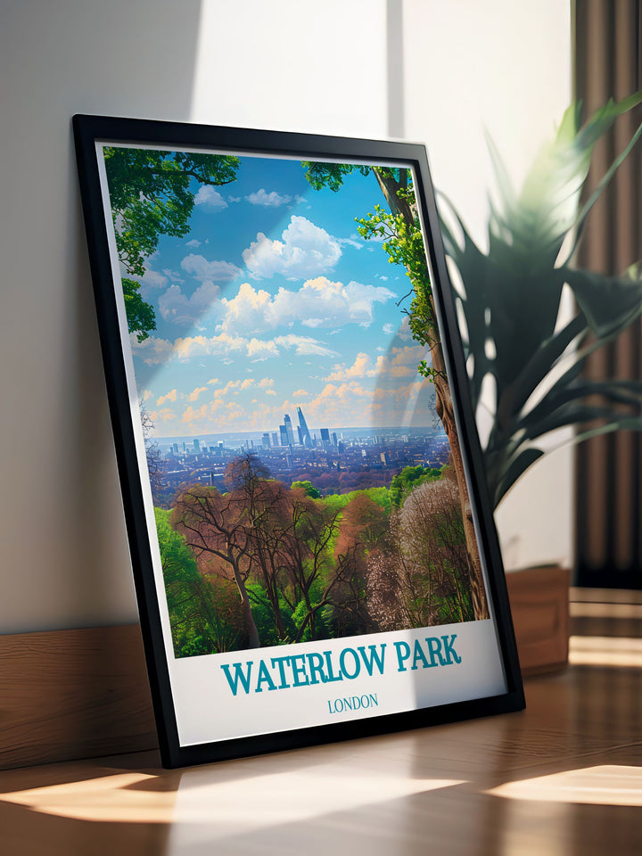 Waterlow Park Poster and Highgate London Artwork offer a perfect blend of natural beauty and historical significance these prints are perfect for anyone who appreciates Londons parks and wants to bring a piece of the citys charm into their home