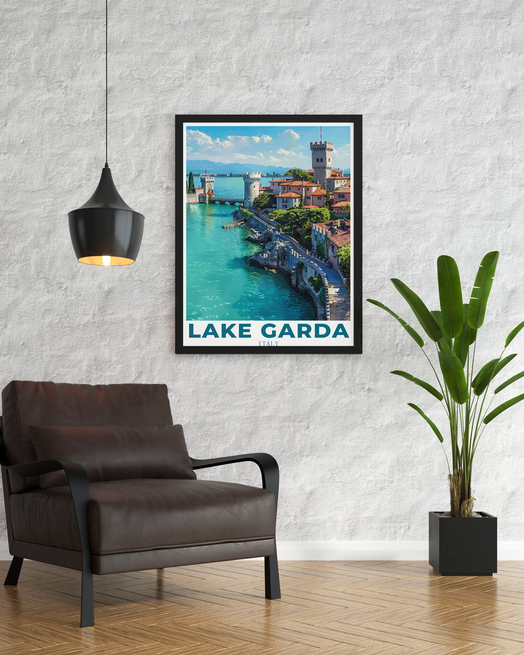 Bring the iconic scenery of Lake Garda and the medieval allure of Sirmione into your home with this Italy canvas art. This travel print is a beautiful way to celebrate your love of Italy.