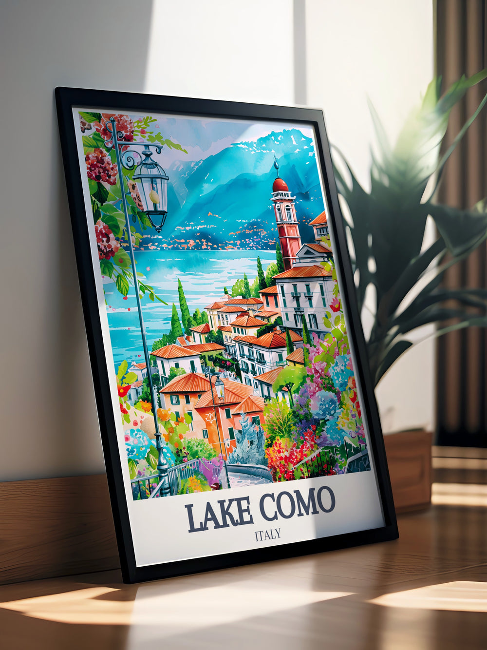 Lake Como Poster featuring Bellagio Lombard Pre Alps scenery offering a picturesque view of one of Italys most iconic destinations great for home decor and ideal as a gift for birthdays anniversaries or any special occasion