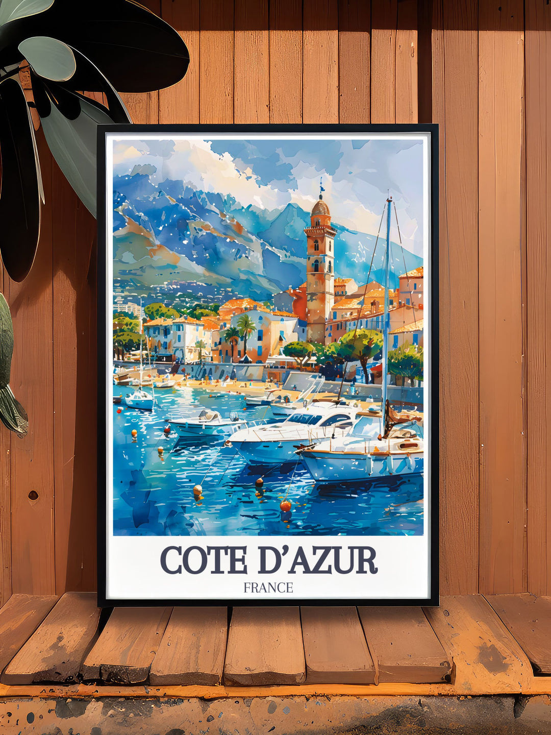 Celebrate the glamour of France with this La Croisette travel print, capturing the elegance of Cannes. Ideal for coastal lovers or those with a passion for the French Riviera, this Côte dAzur poster is a must have for your wall décor.