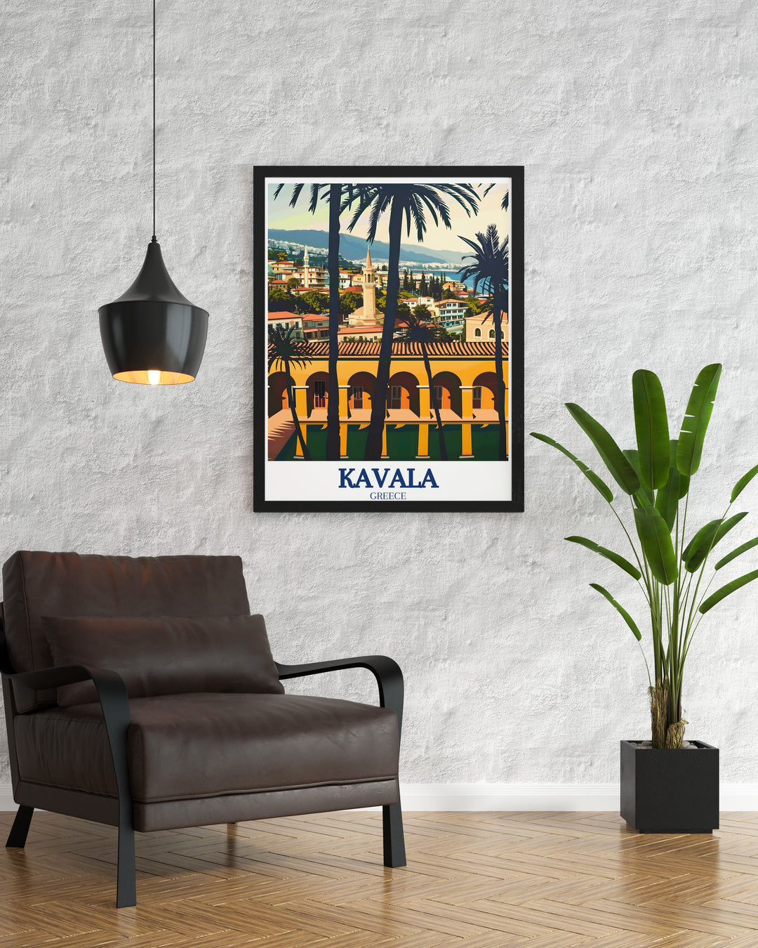 Imaret Travel Print showcasing the grand architectural details of Imaret in Kavala, a significant Ottoman era structure, ideal for art lovers and history enthusiasts looking to add cultural depth to their living spaces.