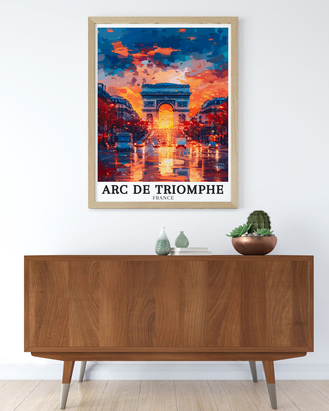 Bring Parisian elegance into your home with this Arc de Triomphe Print featuring Champs Elysees Place de lEtoile perfect for those who love Paris and want to incorporate the cityes romantic atmosphere into their living room decor or as a special gift for any occasion