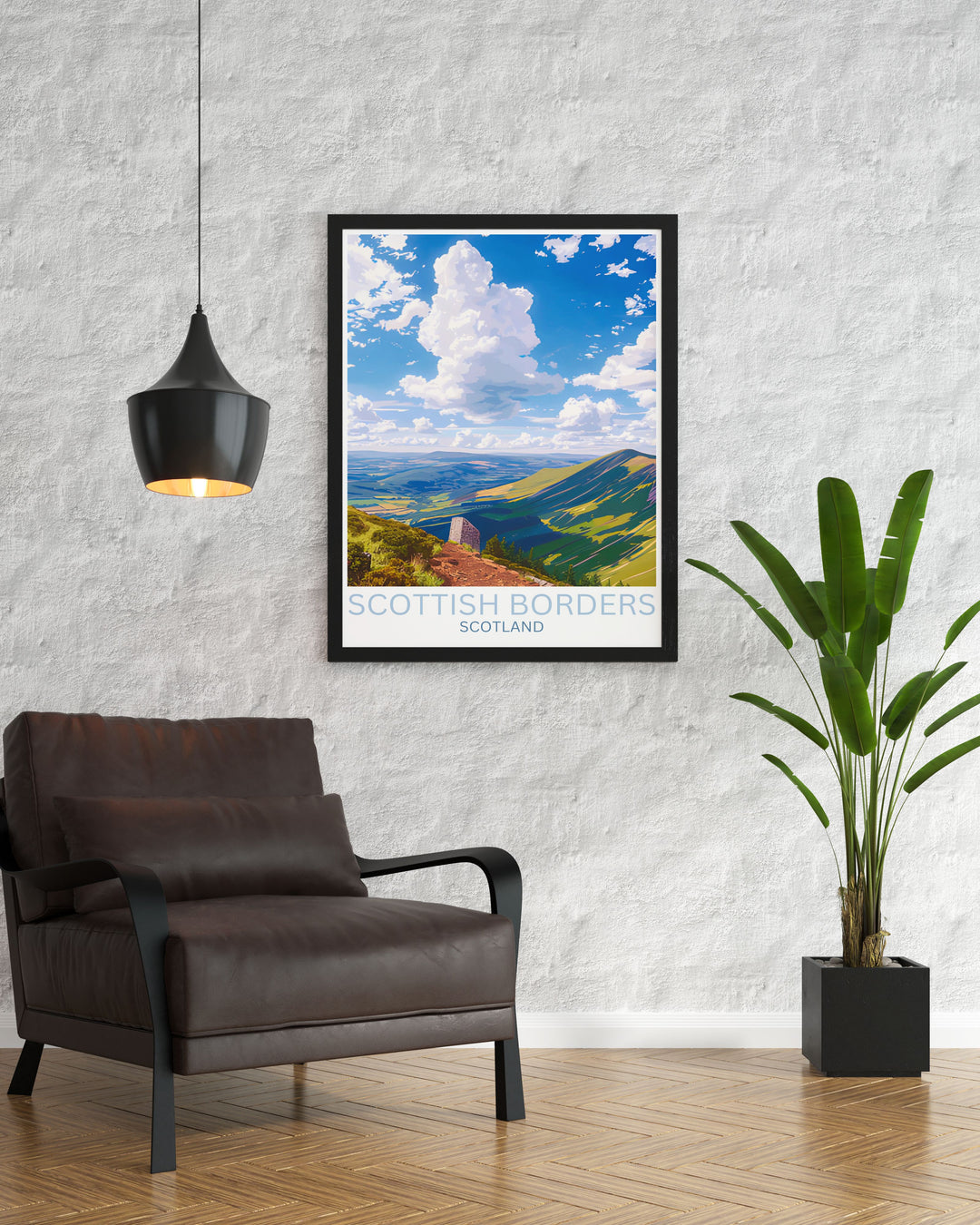 Discover the stunning landscapes of the Scottish Borders with this Eildon Hills wall art Ideal for those who love Scottish prints and nature inspired decor this artwork is a beautiful addition to any space and makes a thoughtful gift for travelers and art lovers alike