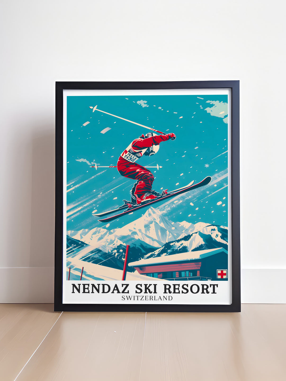 Swiss Alps Wall Decor. Showcasing the beautiful landscapes of Nendaz Ski Resort and the Mont Blanc massif, these decor pieces are perfect for enhancing your living space with the charm of the Swiss Alps. Ideal for any room and decor style.