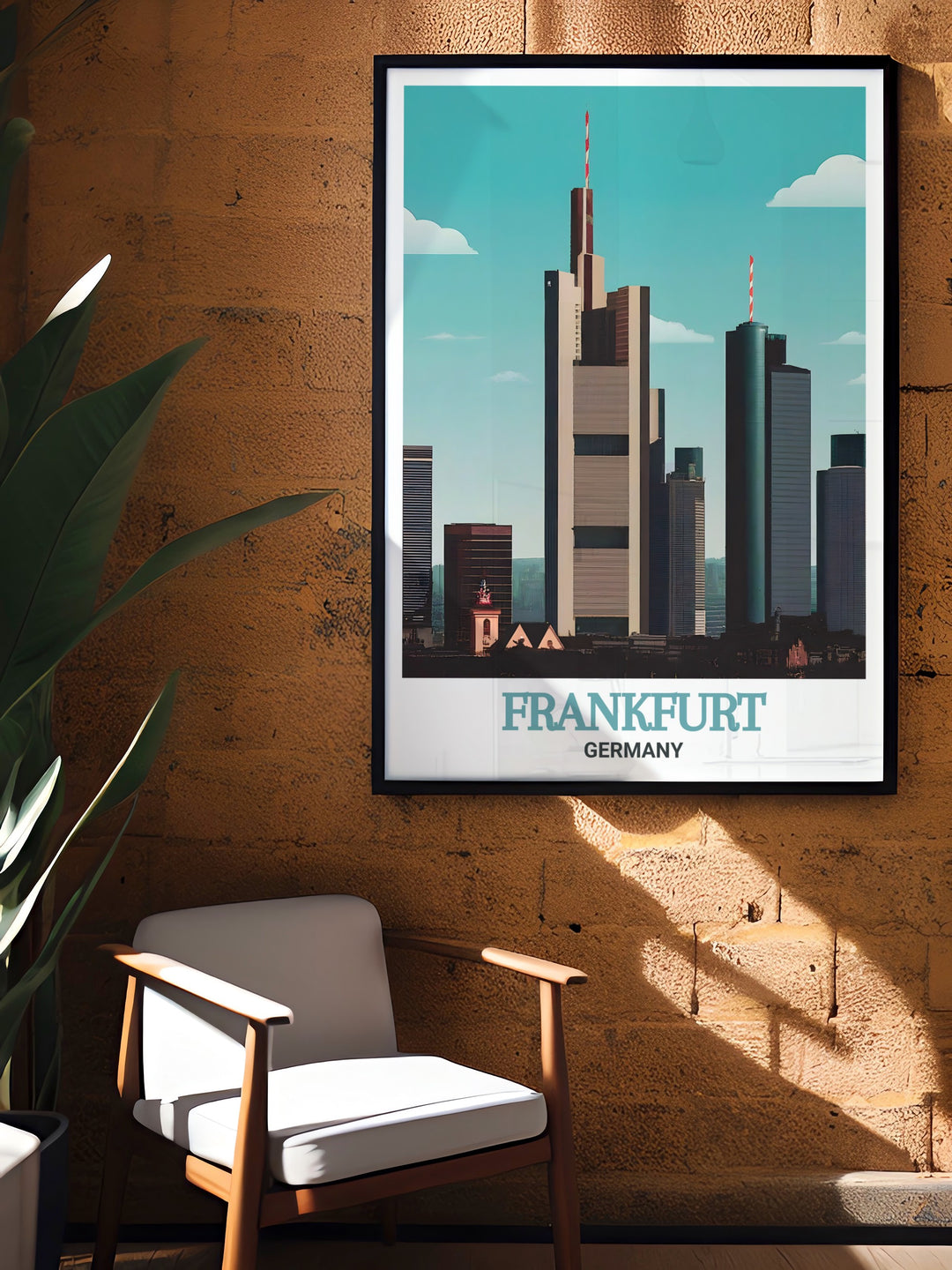 Elegant Main Tower Modern Prints designed to enhance your living space with Germany Decor capturing the essence of Frankfurts architectural beauty