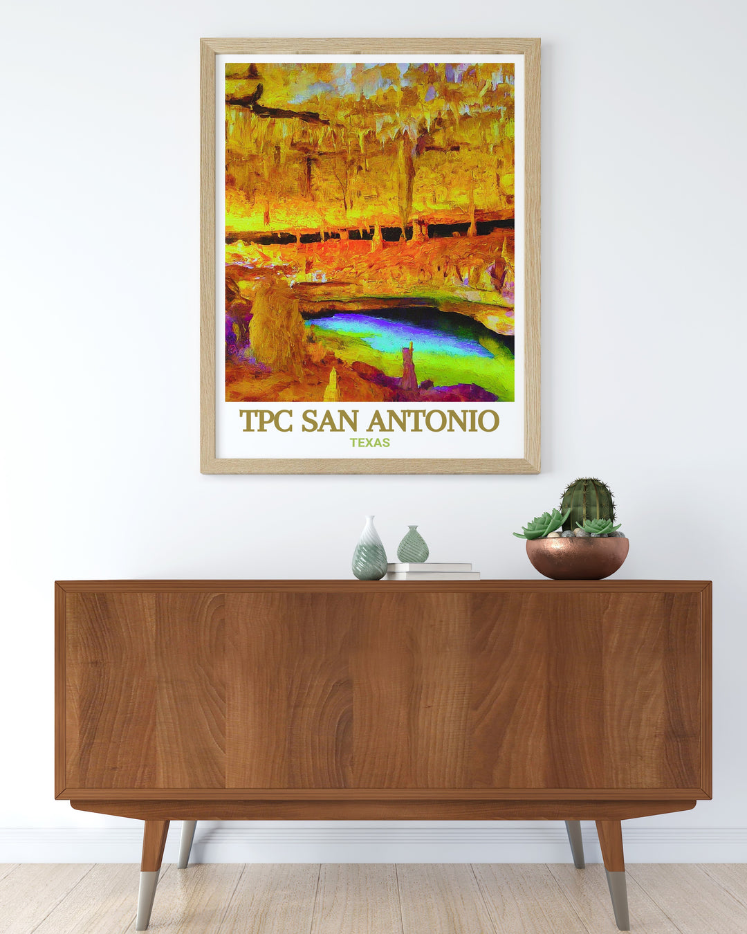 Stunning Golf Poster featuring TPC San Antonio offering a perfect gift for golf lovers paired with Natural Bridge Caverns Modern Prints ideal for creating a serene atmosphere in any room with breathtaking natural imagery