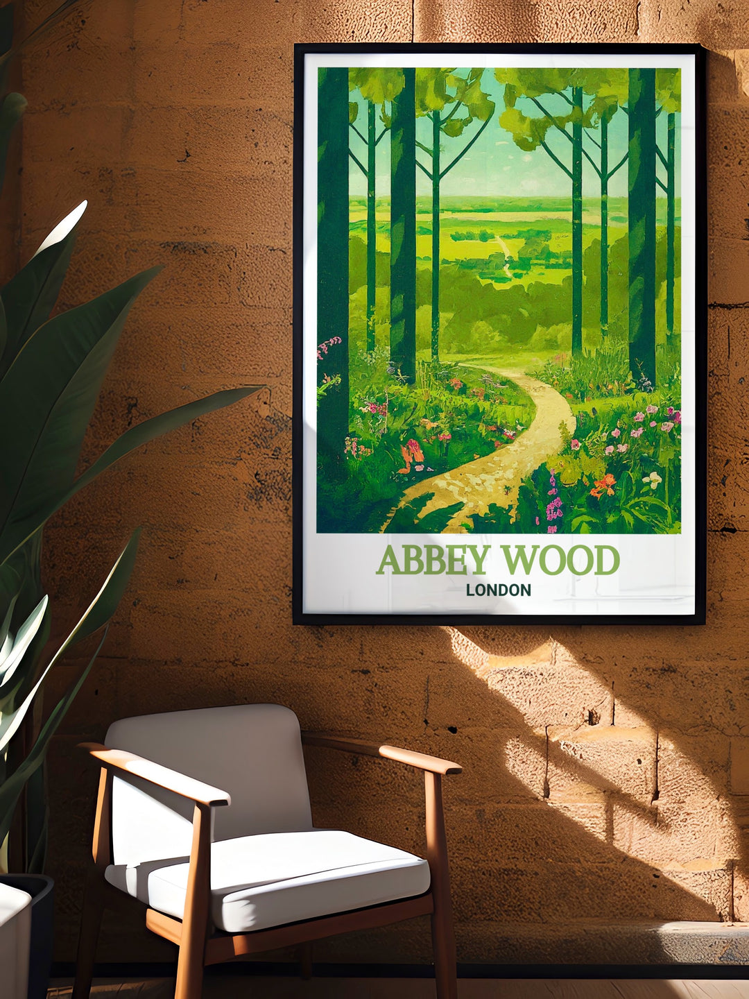 Bostall Wood Artwork highlighting the natural serenity of South East London combined with the historic allure of Lesnes Abbey Woods a beautiful addition to your home decor that celebrates Londons lesser known treasures