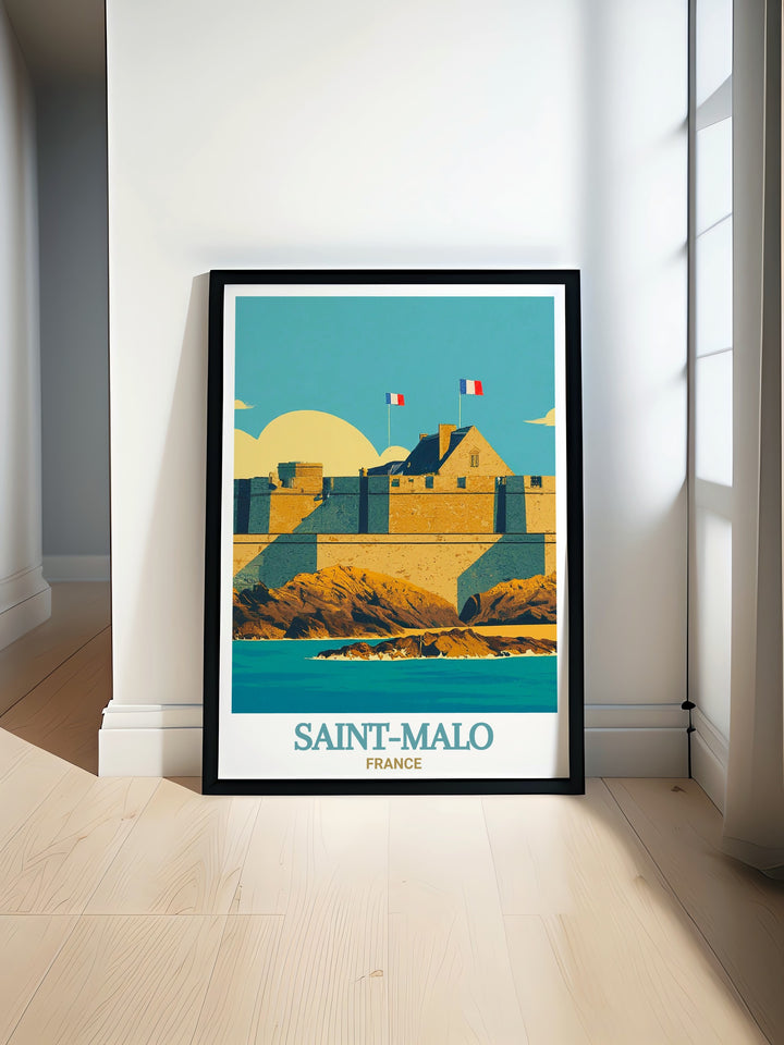 Discover the charm of Saint Malo with our stunning France wall art featuring Fort National perfect for adding elegance to your home decor