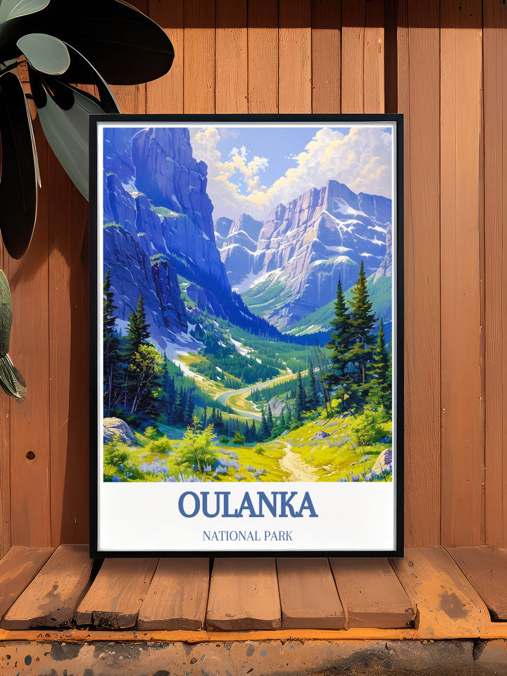 Hiking Trail Poster featuring Oulanka Canyon on the renowned Karhunkierros Hike showcasing the rugged beauty and dynamic energy of the canyon perfect for inspiring adventure and exploration in any room