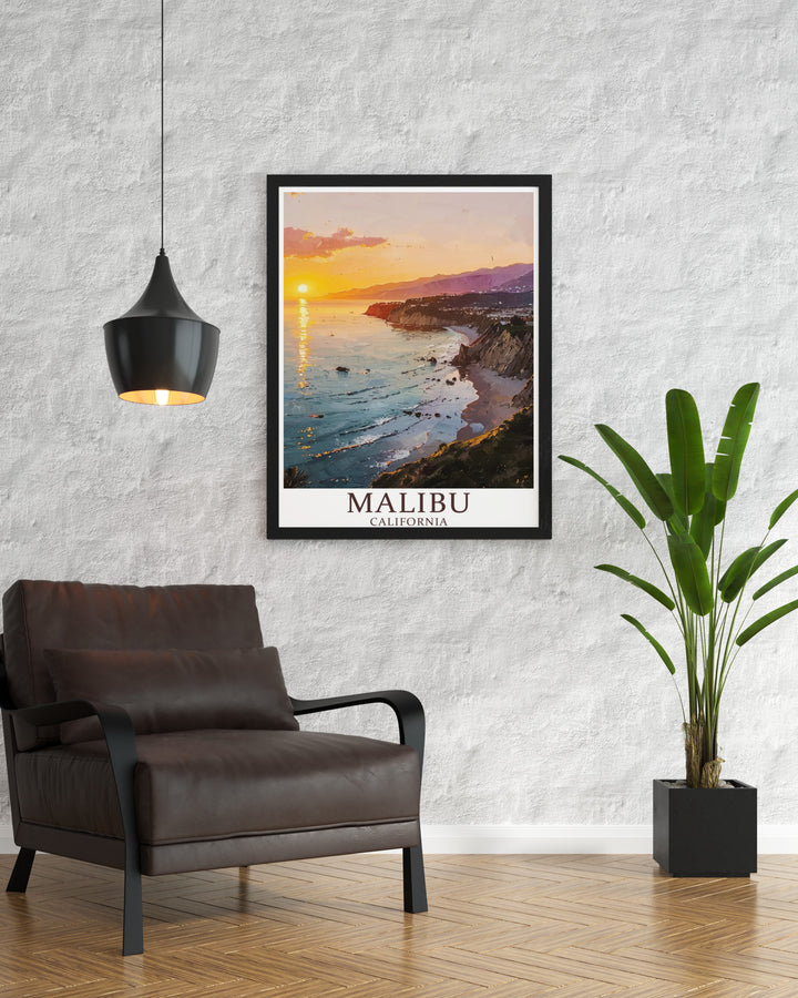 Zuma framed prints and Malibu skyline poster offer a stunning combination of beach inspired decor perfect for adding a modern touch to your living room these prints are designed to complement any home while celebrating Californias iconic coastlines