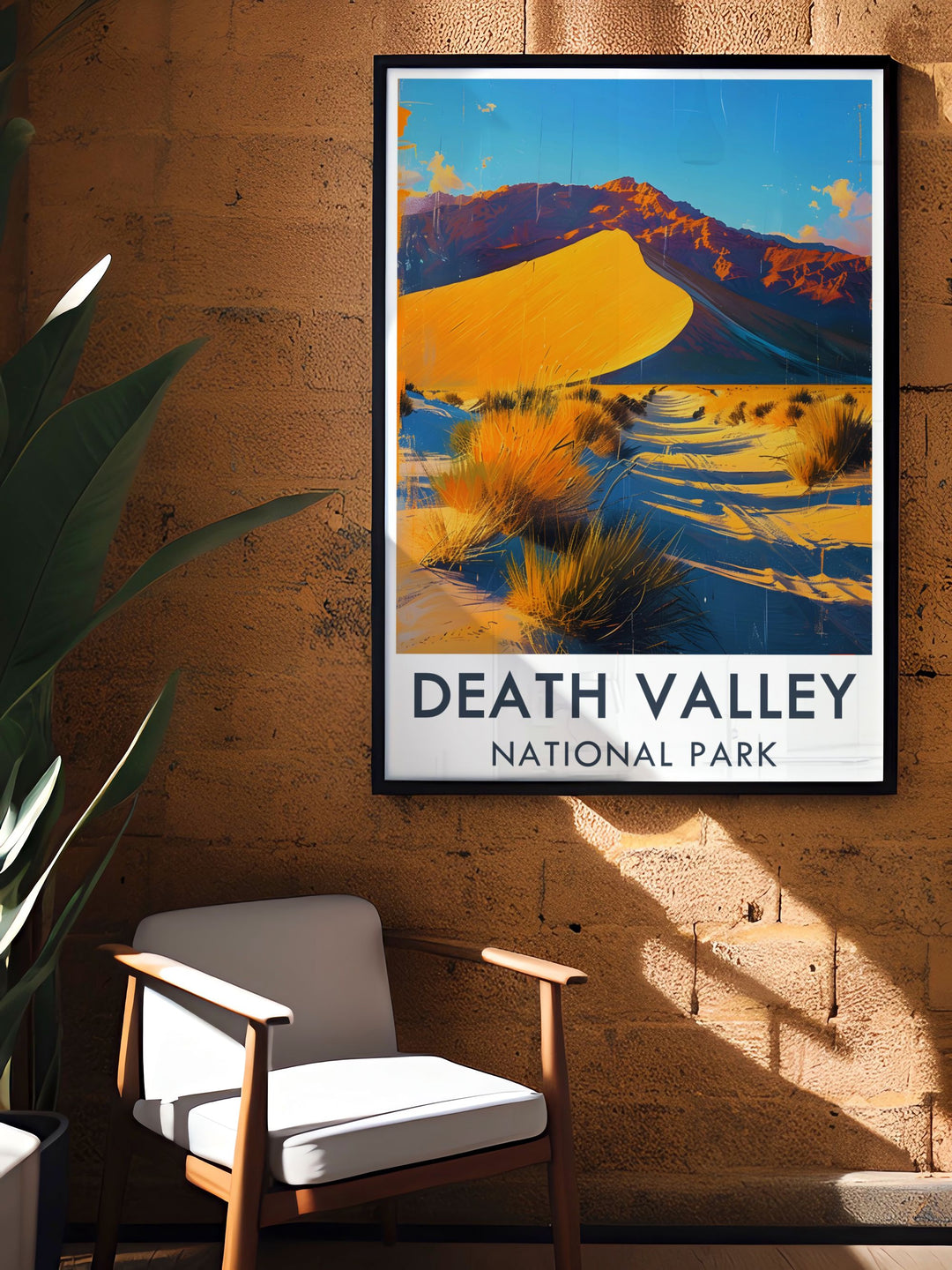 Digital download depicting the stunning scenery of Death Valley, with its vast sand dunes and rugged mountains, perfect for those who love exploring extreme landscapes.