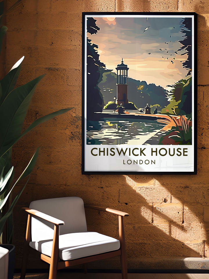 Admire the architectural splendor of Chiswick House, a Palladian villa inspired by classical Roman and Greek architecture, with grand domes and marble floors.