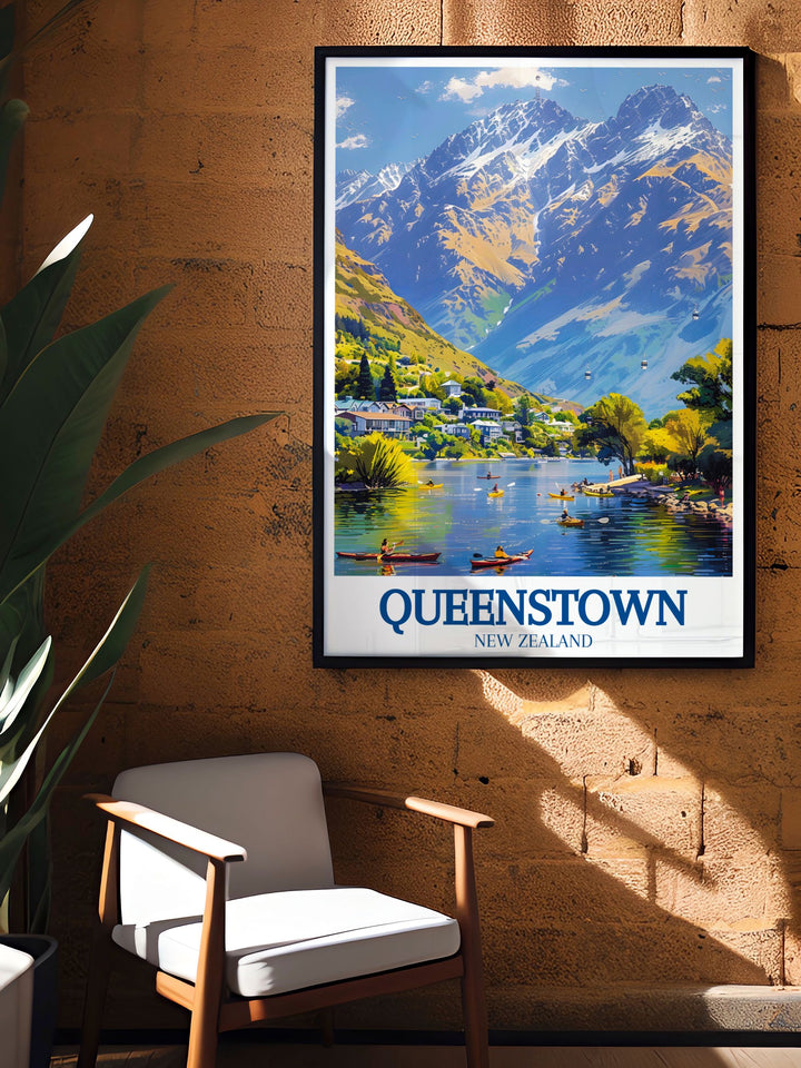 The Remarkables Lake Wakatipu Queenstown photo in black and white capturing the essence of this iconic landscape perfect for wall art decor gifts and enhancing any living space with its sophisticated and timeless design