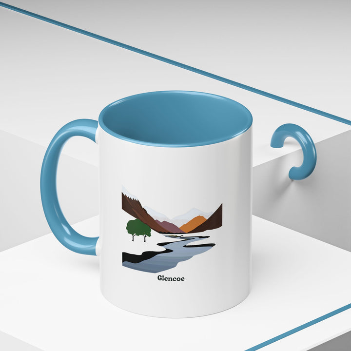 This Glencoe mug captures the essence of Scotland’s Highlands with stunning artwork. Perfect as a gift or for personal use, it offers a durable ceramic build with a colorful finish, ideal for daily use.