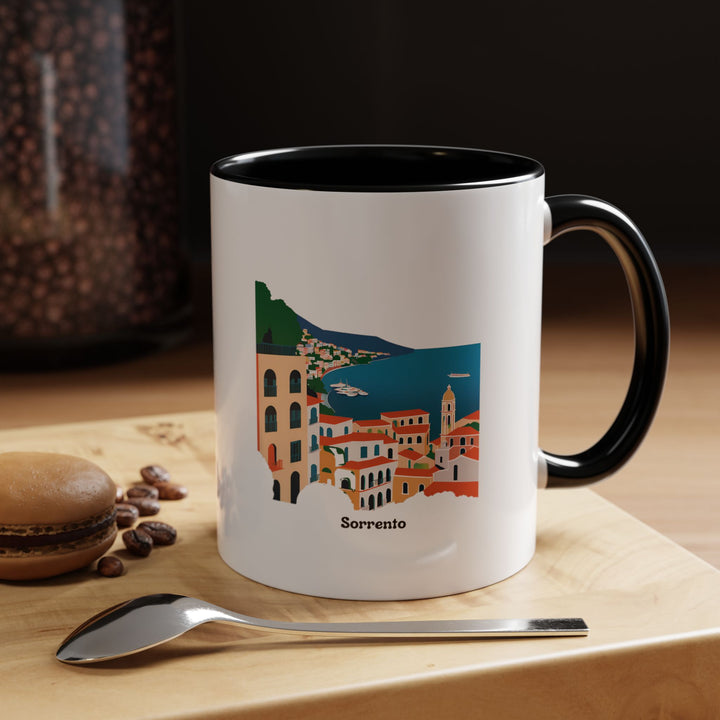 Featuring an artistic depiction of Sorrento, the Sorrento Italy Mug is crafted with care and practicality. Its vibrant design and durable ceramic build make it perfect for daily use or as a thoughtful souvenir.