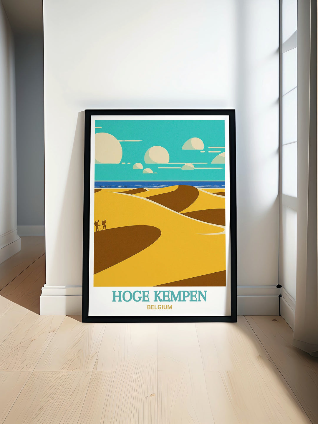 This artwork offers a stunning depiction of Hoge Kempens forests and the coastal scenery of the Dune Belt, enhancing any space with a touch of Belgiums natural elegance and charm.