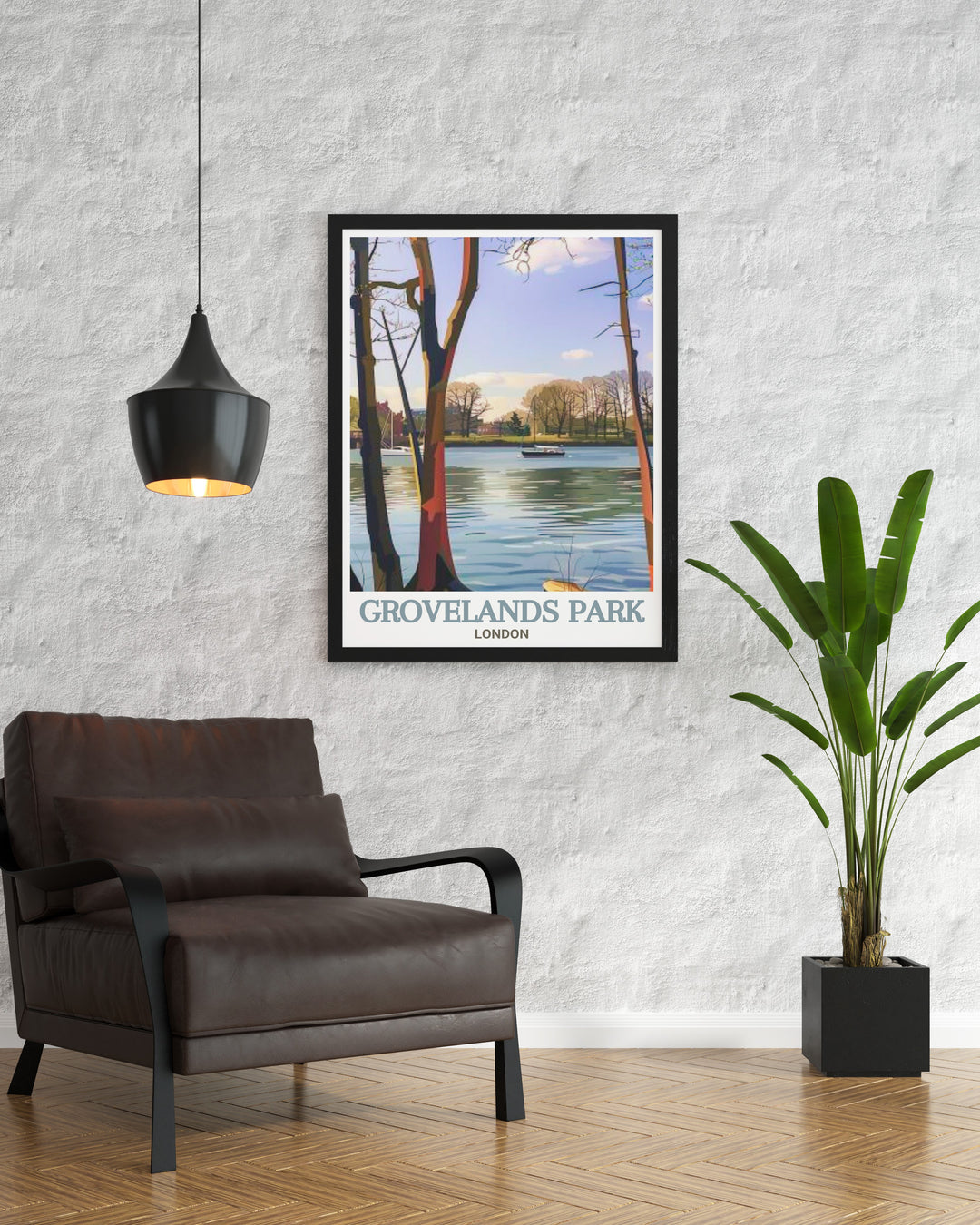 Enhance your living room with Grovelands Park Lake artwork. This beautiful framed print celebrates the natural beauty of Londons parks making it the perfect decor for those who love North London and its iconic outdoor spaces like Broomfield Park.