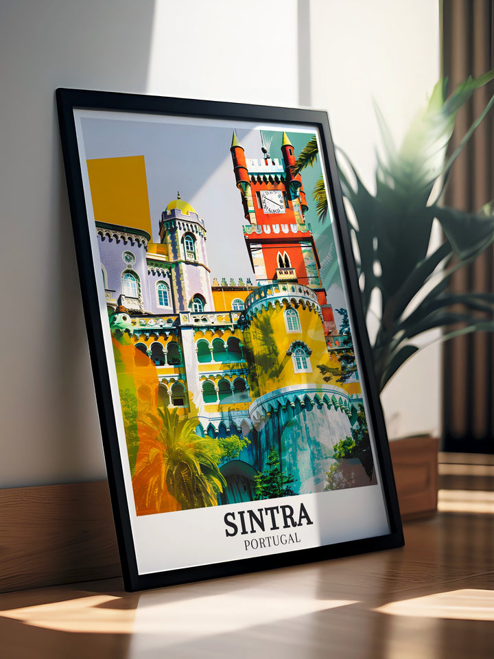 Sintra Art with detailed depictions of Pena National Palace Portuguese Riviera ideal for sophisticated home decor and stunning living room pieces