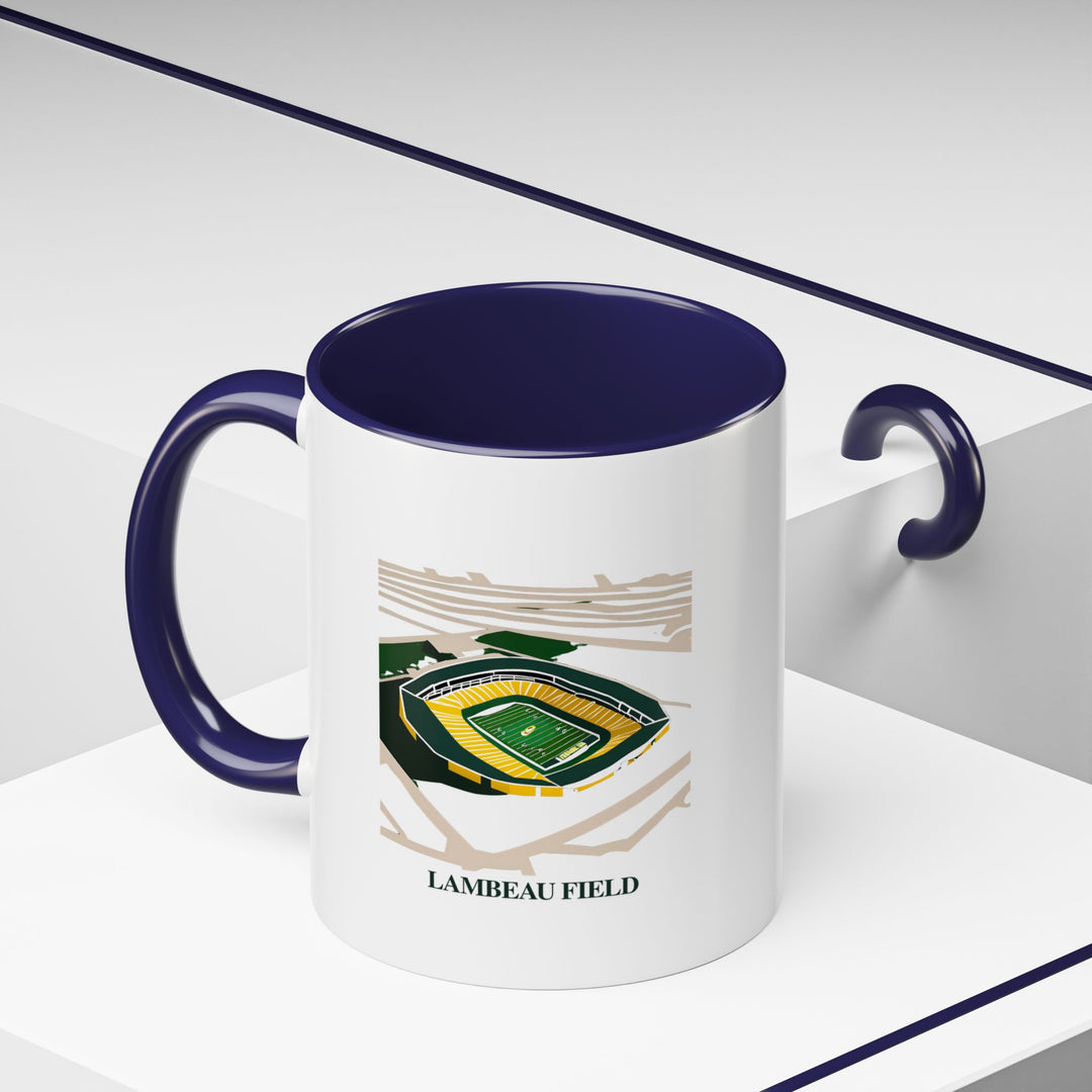 This Lambeau Field mug blends artistic craftsmanship with practicality. Featuring stunning designs inspired by the stadium, it is dishwasher-safe and made from durable ceramic, making it ideal for coffee or tea lovers. A great gift for collectors.