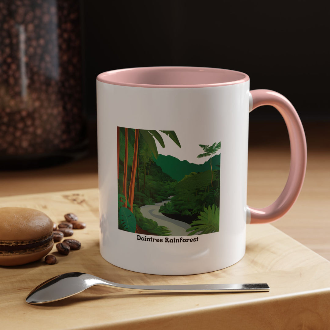 A ceramic Daintree Rainforest mug designed with vibrant tropical designs inspired by Australia’s lush landscapes. Dishwasher-safe ceramic ensures everyday practicality, making it perfect for coffee enthusiasts and as a meaningful keepsake.