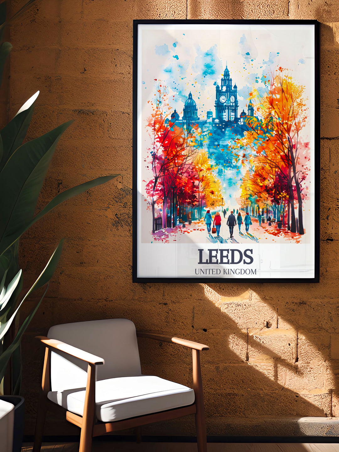 Leeds townhall and Leeds townhall clock wall decor that brings the historic charm of Leeds into your home. Perfect for those who appreciate England art and want to celebrate the beauty of Leeds with this exquisite travel poster.